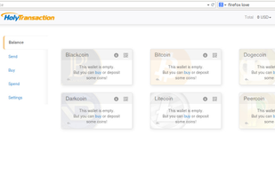 The wallet interface is relatively clean. 
