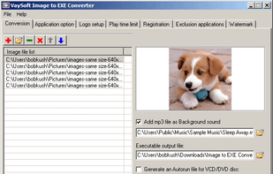 VaySoft Image To Exe Converter screenshot 1