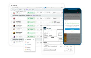 Attendance tracking, billing, invoicing and automated payroll