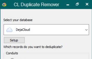 Select your database and choose your data type to dedupe!