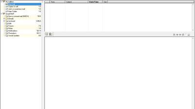 April 2013 Screenshot of the Pegasus Mail UI