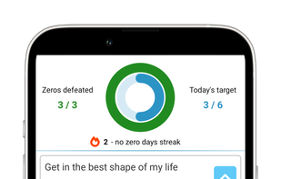 The home screen where you mark yourself and see how you're doing this week.