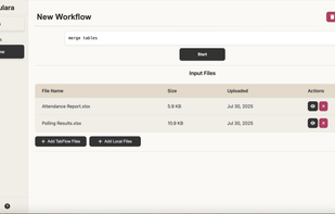 Write what you want to do with your data in natural language.