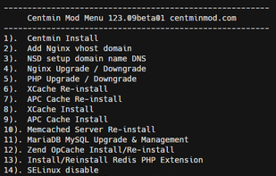 SSH based management menu