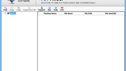 Initial Screen of the SysTools PST Finder Software