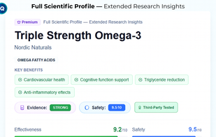 SupplementIQ AI Scientific Profile 
