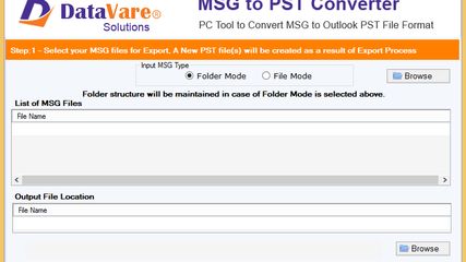 DataVare MSG to PST Converter screenshot 1