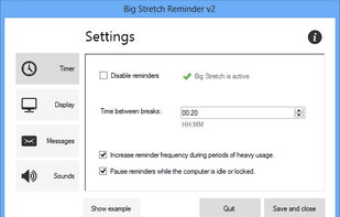 Big Stretch Reminder screenshot 2