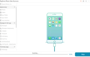 MagFone iPhone Data Recovery scanning
