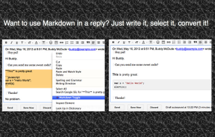 Markdown Here screenshot 2
