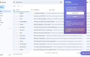 extension while in email browser