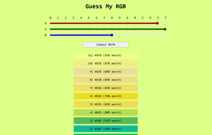 Guess My RGB screenshot 1