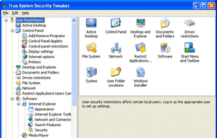True System Security Tweaker screenshot 1