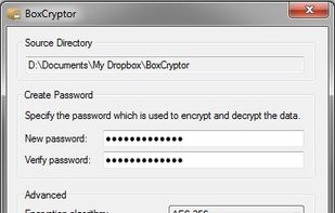 Create an encrypted folder in Advanced Mode