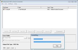 Advanced Pdf to Word Converter screenshot 1