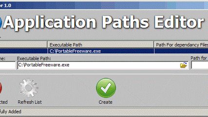 Application Paths Editor screenshot 1