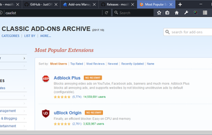 Classic Add-Ons Archive screenshot 1