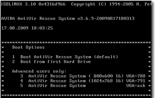 Avira Rescue System screenshot 1