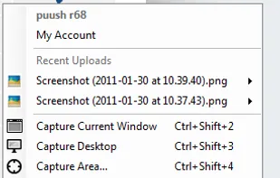 Windows Systray Context Menu