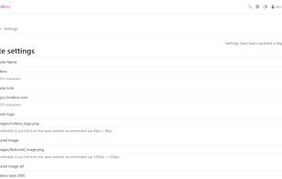 Settings
Control all essential settings from one place via the settings page.