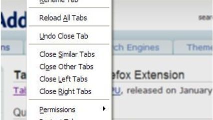 Customize the tab context menu.