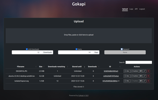 Gokapi screenshot 1