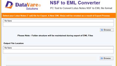 DataVare NSF to EML Converter screenshot 1