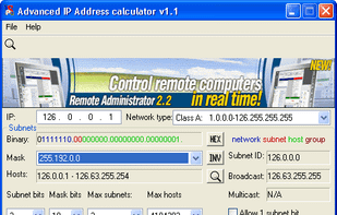 Advanced IP Address Calculator screenshot 1