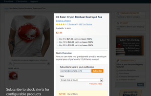 Magento Out of Stock Notification by Amasty screenshot 1