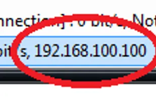 IP address shown in the context menu