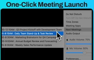 One Click Meeting Launch