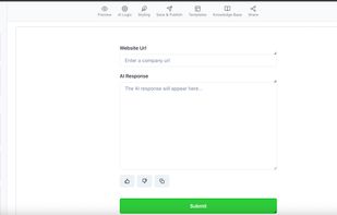 A simple drag-and-drop editor to create a UI.