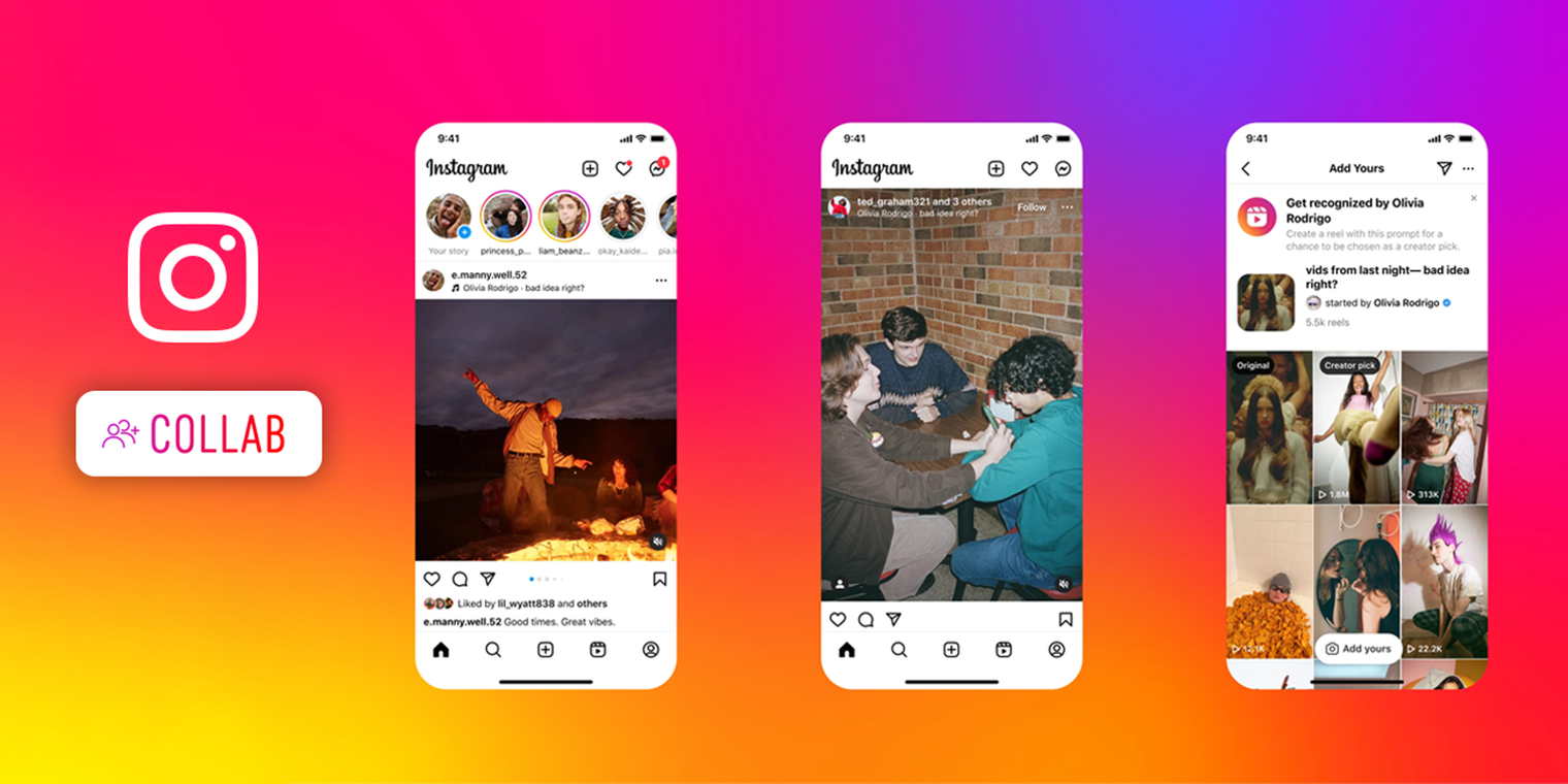 Instagram enhances Reels with new Collab features: Multi-user collaboration, music integration, and interactive challenges