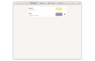 GNOME Clocks screenshot 1