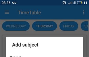 Timetable screenshot 2