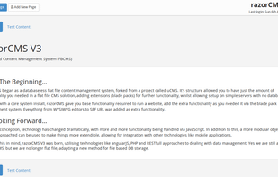 razorCMS screenshot 1