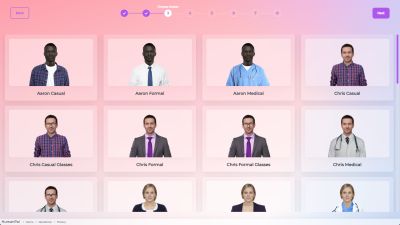 Select from a wide variety of AI Virtual Human presenters.