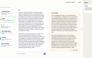 Rewrites robotic-sounding text to have that natural Reddit vibe.