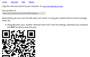 d-note at work on Aaron Toponce's demo site