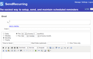 SendRecurring screenshot 1