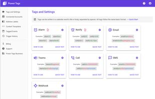 Main dashboard