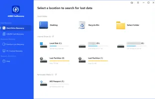 Aomei FastRecovery screenshot 1