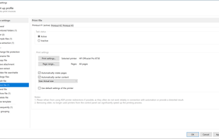 Profile settings - print invoice and then move it to a different folder