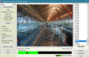 JpegDigger screenshot 1