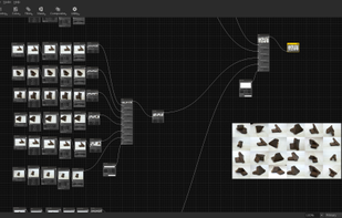 Composite large amounts of images together