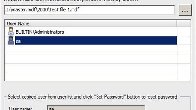 Now select any user from the list to set a new password.