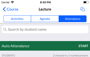 Instant one-tap attendance!