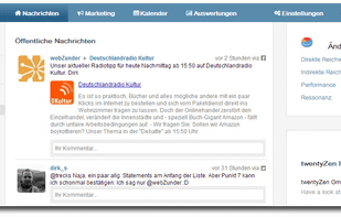The Dashboard with the aggregated Stream