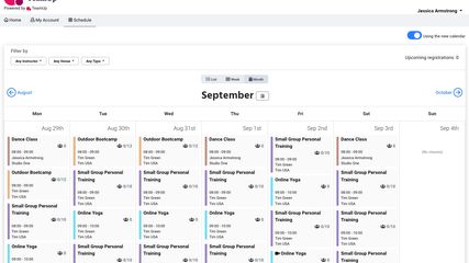Easy class bookings with a clear, visual calendar. 