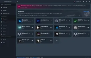 List of installed Blueprint extensions